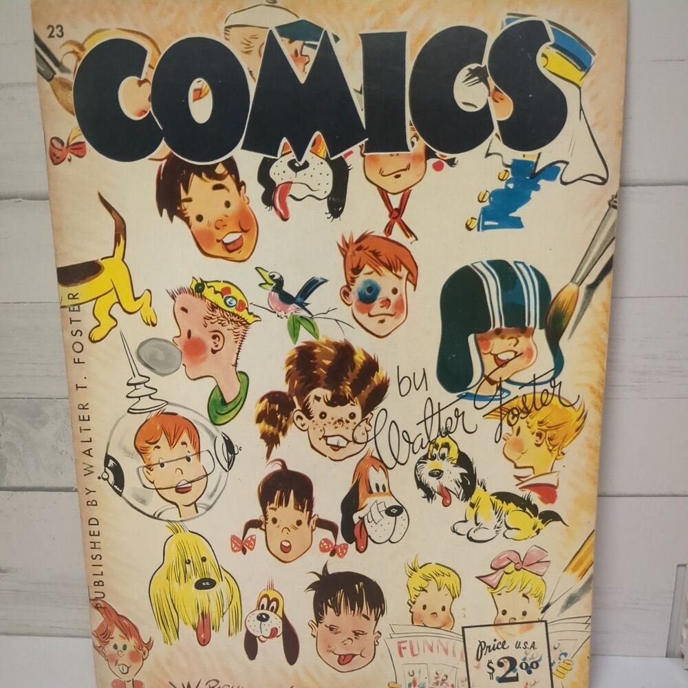Rare Vintage 1950’s Walter T Foster How To Draw Comics 23
